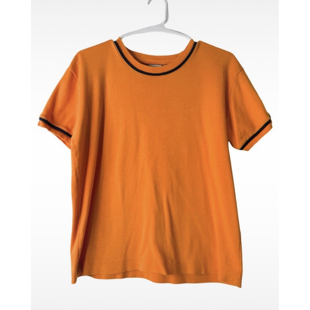Vintage Actra Women's Orange Ringer T-Shirt Size Large